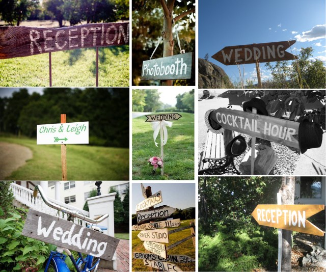 Cute wedding signs