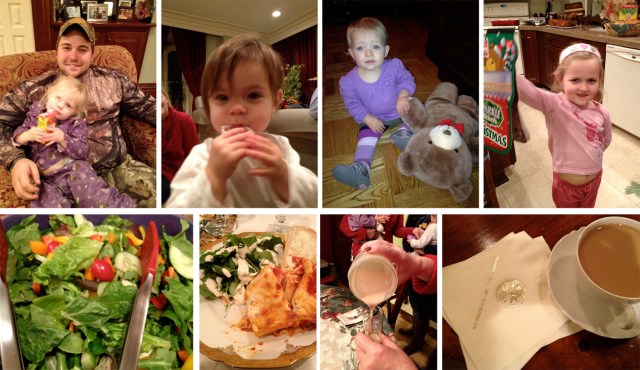 The Haastad's come together for some pasta.