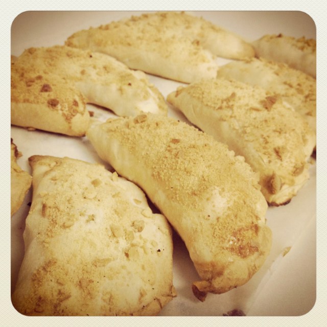 Peach hand pies: The finished product. Peach hand pies: The finished product.