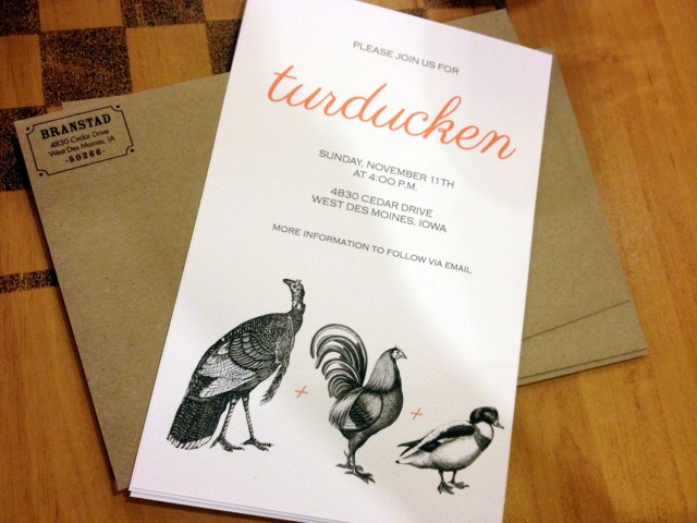 Turducken invitation 2012