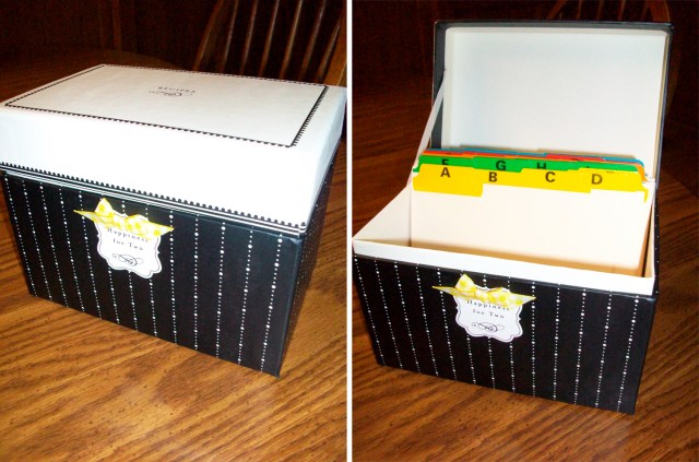 Wedding guest book - recipe cards