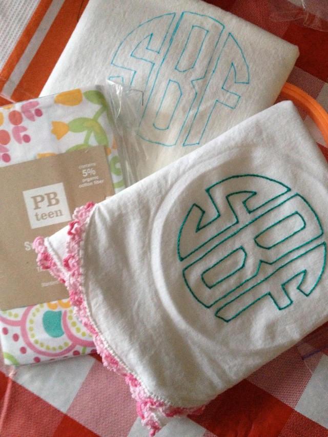 SFB monogram pillowcase