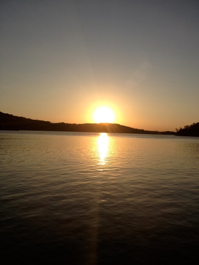 sunset lake panorama