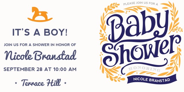 Baby B shower invitation