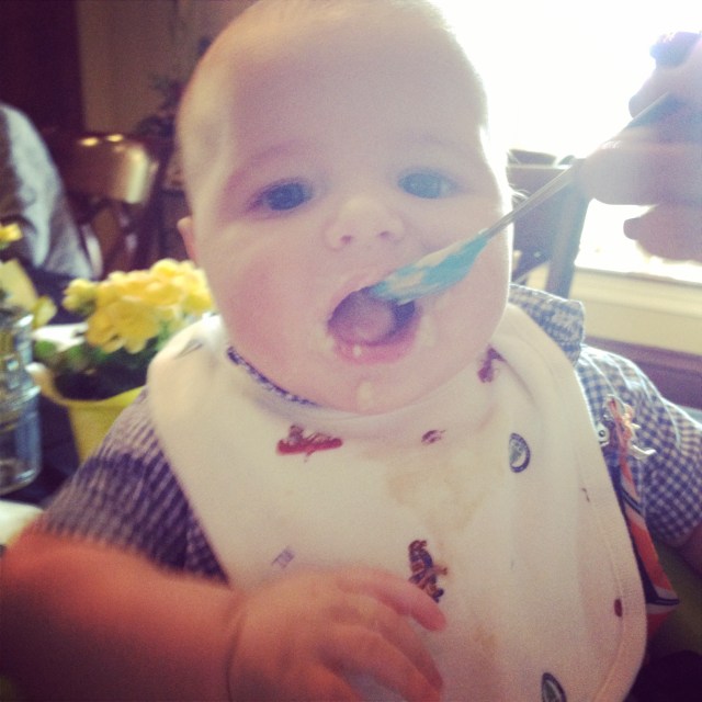 Easter 2014: eating oatmeal