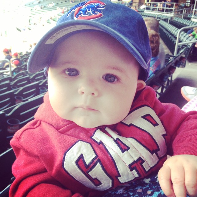 Evie's first ICubs game