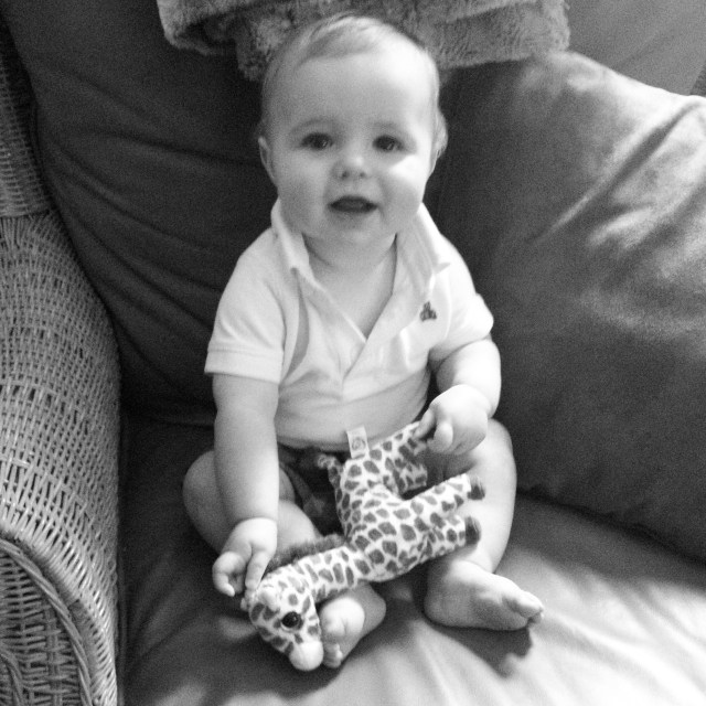 Everett with zoo friend